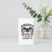 愛国主義者イーグルTシャツ アメリカを愛そう_ 名刺 (スタンド正面)