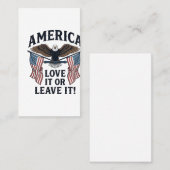 愛国主義者イーグルTシャツ アメリカを愛そう_ 名刺 (正面/裏面)