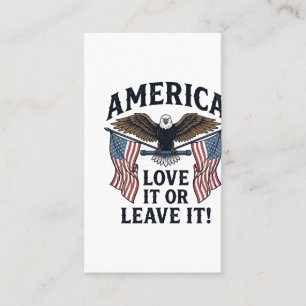 愛国主義者イーグルTシャツ アメリカを愛そう_ 名刺