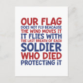 愛国兵パーソナライズされた士引用文はがき ポストカード (正面)