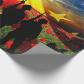 愛国兵米国国旗 ラッピングペーパー (角)