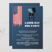 愛国労働日BBQパーティー 招待状 (正面/裏面)
