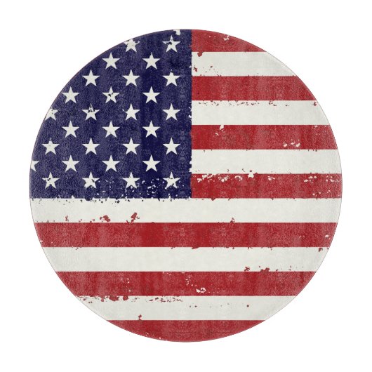愛国動揺して的アメリカ国旗 カッティングボード (正面)