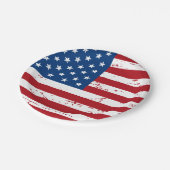 愛国動揺して的アメリカ国旗 ペーパープレート (アングル)