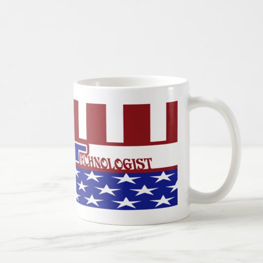 愛国医学技術者 – 赤と青 コーヒーマグカップ (右)