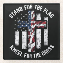 愛国十字架 ガラスコースター