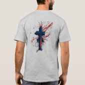 「愛国十字架 – 信仰と自由の象徴」 Tシャツ (裏面)