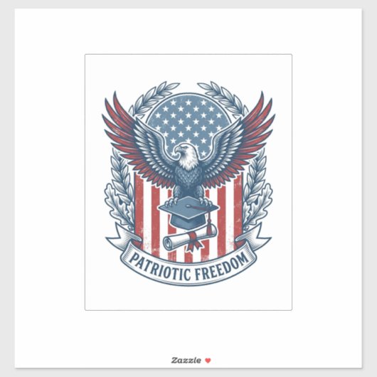 愛国卒業ベクターグラフィックTシャツ シール (シート)