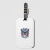 愛国卒業ベクターグラフィックTシャツ ラゲッジタグ (正面縦)