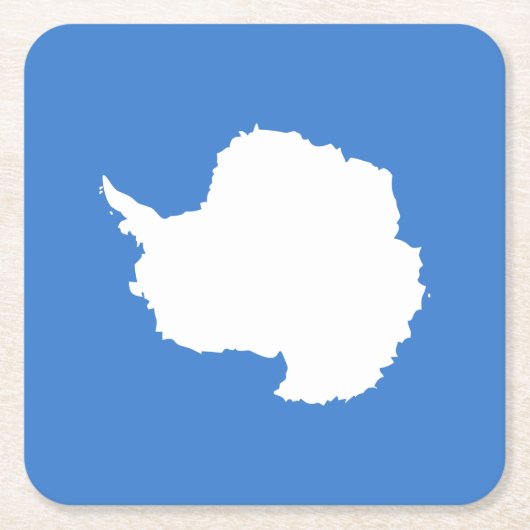 愛国南極旗 スクエアペーパーコースター (正面)