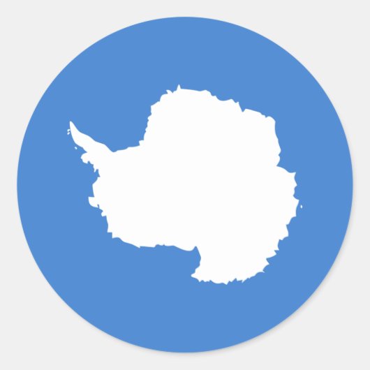 愛国南極旗 ラウンドシール (正面)