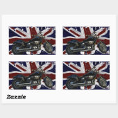 愛国同盟ジャック、英国連合国旗、バイク 長方形シール (シート)