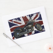 愛国同盟ジャック、英国連合国旗、バイク 長方形シール (封筒)