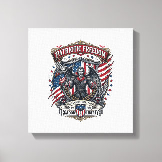 愛国吸血鬼自由の君主ホラー怪獣パト キャンバスプリント