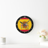 愛国国スペインの旗&スペイン国旗ホーム/デザイン ラウンド壁時計 (ホーム)