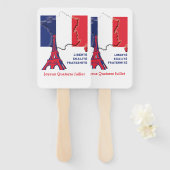 愛国国フランスの旗バスティーユの日 ハンドファン (正面&裏面)