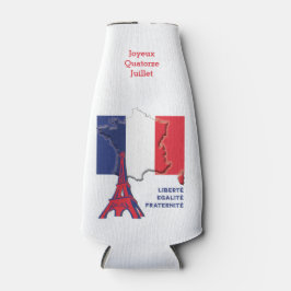 愛国国フランスの旗バスティーユの日 ボトルクーラー