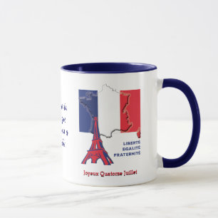 愛国国フランスの旗バスティーユの日 マグカップ