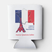 愛国国フランスの旗バスティーユの日 缶クーラー (裏面)