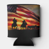 愛国国旗とカウボーイクーラーボックス 缶クーラー (裏面)