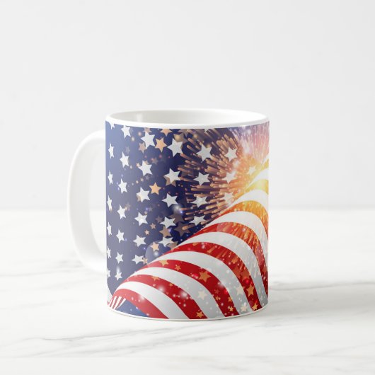 愛国国旗のコーヒーマグ コーヒーマグカップ (正面左)