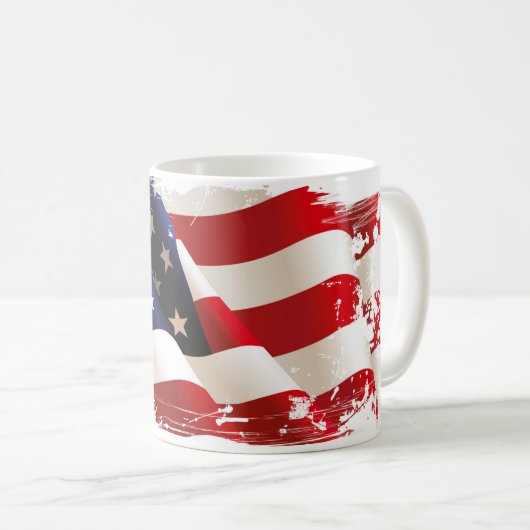 愛国国旗のコーヒーマグ コーヒーマグカップ (正面右)