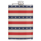 愛国国旗のスタイルストライプ フラスク (正面)