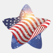愛国国旗のスターシール 星シール (正面)