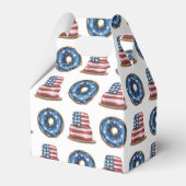 愛国国旗のドーナツ7月4日パーティー フェイバーボックス (裏面サイド)