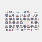 愛国国旗のドーナツ7月4日パーティー フェイバーボックス (折り畳みなし)