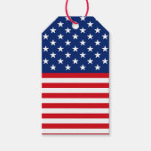 愛国国旗のパターン7月4番目の贈り物ラベル ギフトタグ (正面)