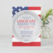 愛国国旗の労働日夏バーベキューパーティー 招待状 (スタンド正面)