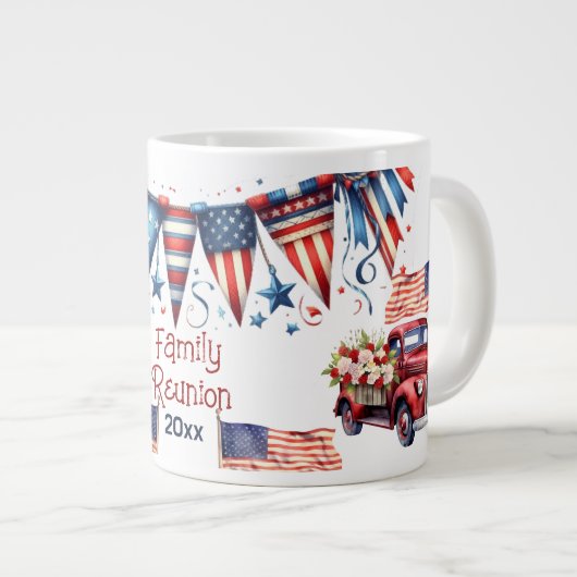 愛国国旗の家族懇親会4th 7月バント ジャンボコーヒーマグカップ (正面右)