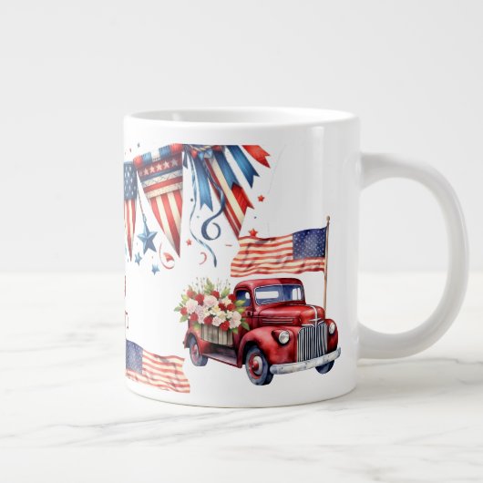 愛国国旗の家族懇親会4th 7月バント ジャンボコーヒーマグカップ (右)