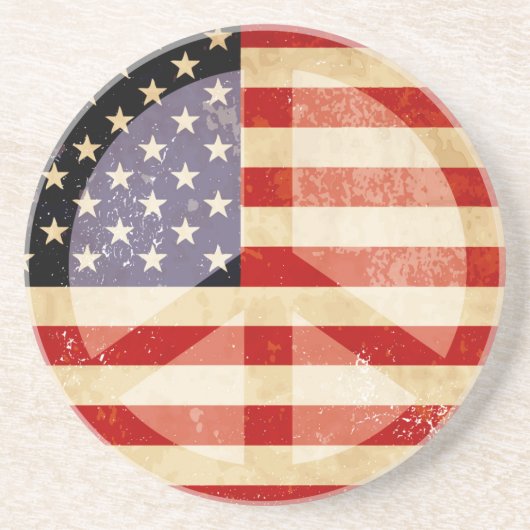 愛国国旗の平和標識 コースター (正面)