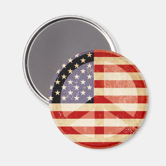 愛国国旗の平和標識 マグネット (正面/裏面)