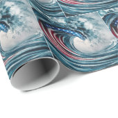 愛国国旗の波 ラッピングペーパー (ロールコーナー)