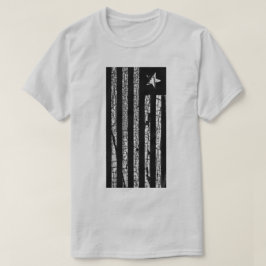 愛国国旗の白黒 Tシャツ