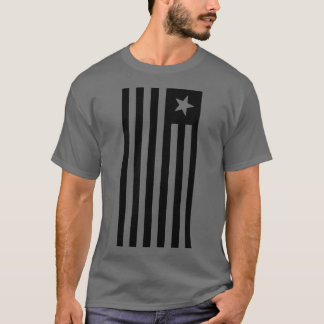 愛国国旗の白黒 Tシャツ