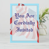 愛国国旗の結婚式招待状 招待状 (スタンド正面)