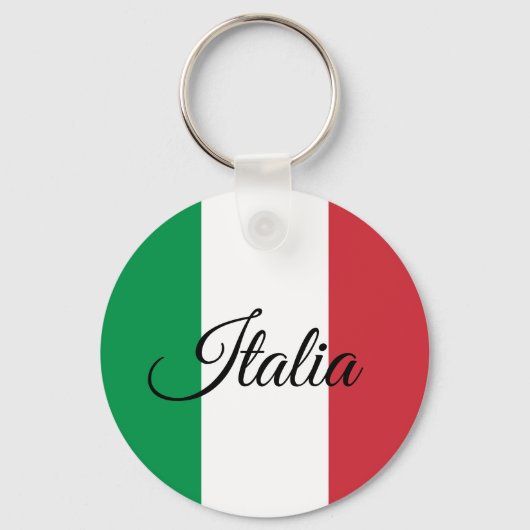 愛国国旗イタリアンのキーチェーン、イタリアファッション キーホルダー (裏面)