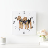 愛国国旗デュオ スクエア壁時計 (ホーム)