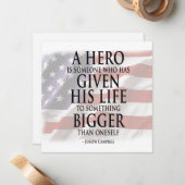 愛国国旗軍隊気にパッケージアイディア ノートカード (正面/裏面インサイチュ)