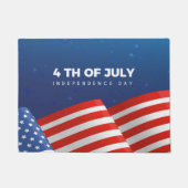愛国国旗7月4日フォーマット ドアマット (正面)