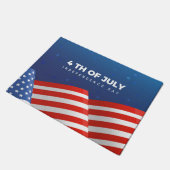 愛国国旗7月4日フォーマット ドアマット (アングル)