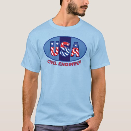 愛国土木技師 Tシャツ (正面)