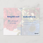 愛国地区パーティの招待状はがき ポストカード (裏面)