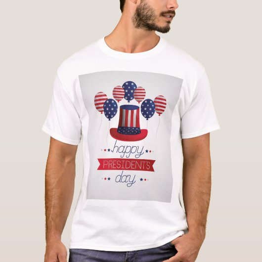 愛国大統領の日Tシャツデザイン Tシャツ (正面)