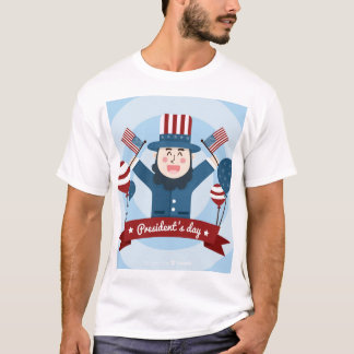 愛国大統領の日Tシャツデザイン Tシャツ