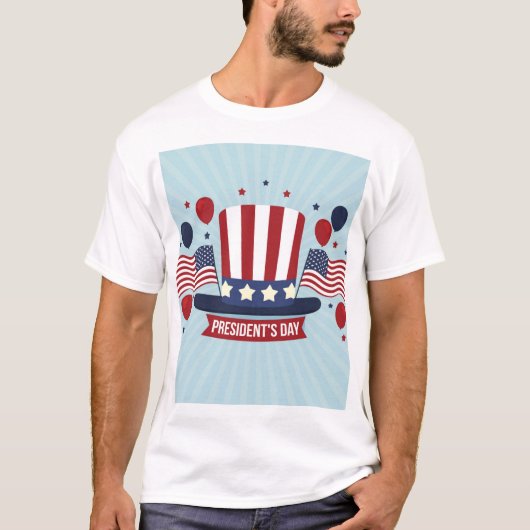 愛国大統領デーTシャツデザイン Tシャツ (正面)